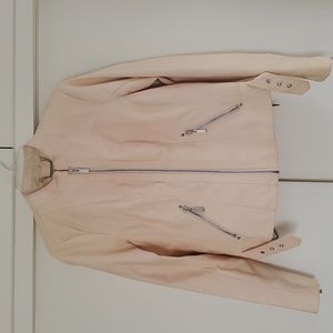 Light pink | Faux Leather | jacket | Size medium| brand J2 | zipper